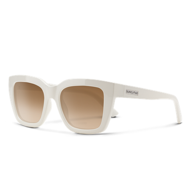 Suncloud Marion Polarized Sunglasses – Ivory/Brown Gradient