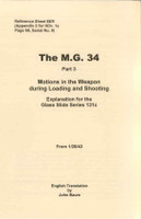 MG 34 Picture Manual for the Glass Slide Instruction Series 3 - WW2 Military Issue