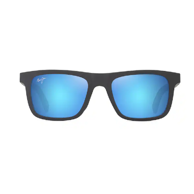 Maui Jim Moaka Polarized Sunglasses – Matte Solid Grey Frame/Blue Hawaii Mirror