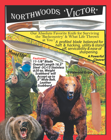 The Northwoods Victor' Knife & Scabbard
