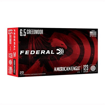 Federal American Eagle 6.5 Creedmoor 120 Grain Total Metal Jacket 20 Round Box AE65CRD3 3050 FPS