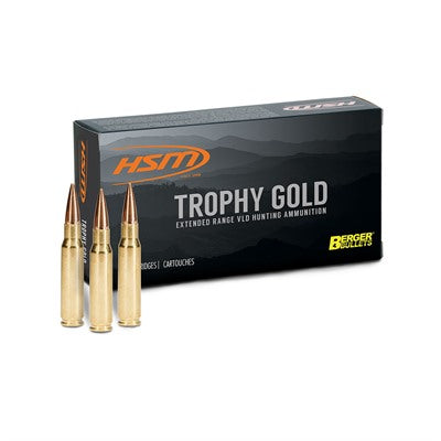 HSM 264WM140VLD Trophy Gold Berger Hunting VLD Match 140 Grain .264 Winchester Mag 2852 fps