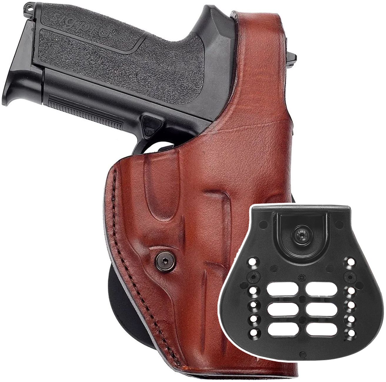 Paddle Leather Holster w Thumb Break