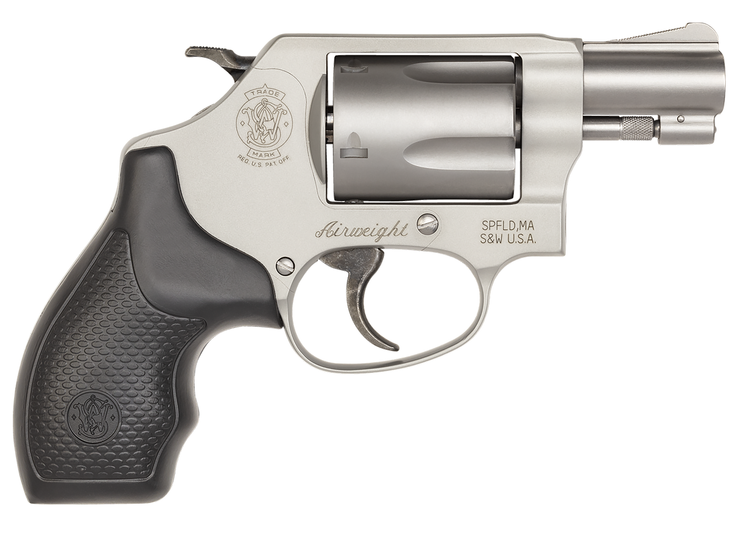Smith & Wesson Model 637 Airweight Revolver 163050, 38 Spl +P, 1.88", Polymer Grip, Matte Silver Finish, 5 Rds