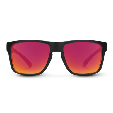 Suncloud Rambler Men's Polarized Sunglasses - Black/Polarized Red