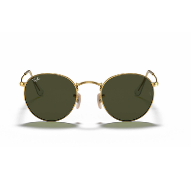 Ray-Ban Round Metal Sunglasses – Matte Gold/Brown Flash