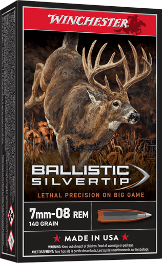 Winchester Ballistic Silvertip 7mm-08 Remington 140-Grain Polymer Tip – 20 Rounds