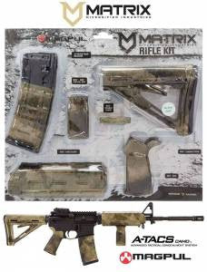 Matrix Diversified Ind MAGMIL01HD Magpul Carbine Accessory KitAR-15 A-TACS AU Ambidextrous