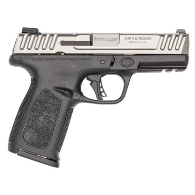 Smith & Wesson SD9 2.0 9mm Luger Pistol 4" Barrel 16+1 Round Stainless Slide Black Grip Black Frame