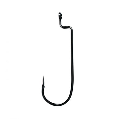 Eagle Claw Trokar Heavy Duty Round‑Bend Worm Hook - Chrome Black