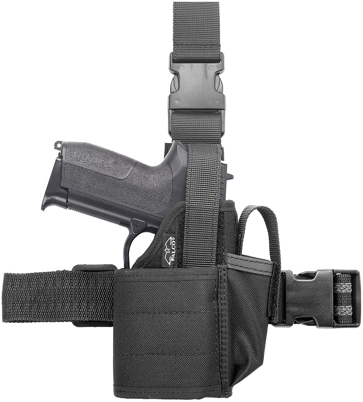 Drop Leg Nylon Holster for Gun w Universal Light/Laser