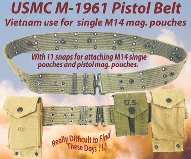 USMC M1961 Pistol Belt, Original