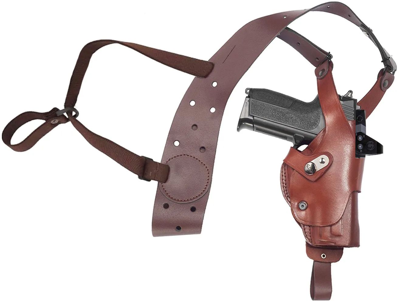 Leather Vertical Roto Shoulder Holster (Red Dot)