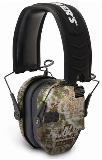 Walker's Game Ear Razor Series Adult Electronic Folding Earmuffs Kryptek Camo