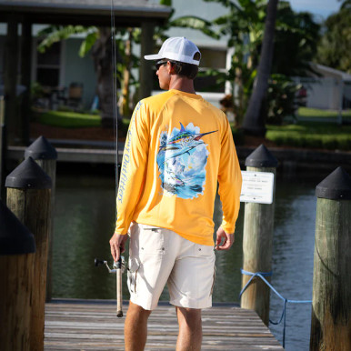 Bimini Bay Men's Hook M' Performance Long Sleeve - Marlin