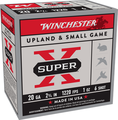 Winchester Super-X 20 Gauge 2.75" 1 oz #6 Shot – 25 Rounds