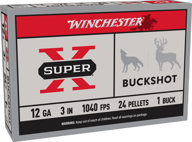Winchester Super-X 12 Gauge 3" #1 Buckshot – 5 Rounds