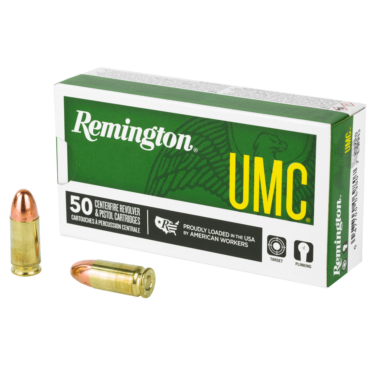 Remington 9mm Luger UMC 115gr FMJ Ammo 1145 FPS